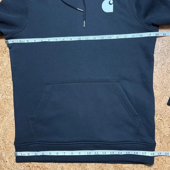 Carhartt Wm’s Relaxed Fit Logo Sleeve Fleece Hoodie NWOT In Black Sz S(4-6) - Picture 12 of 13